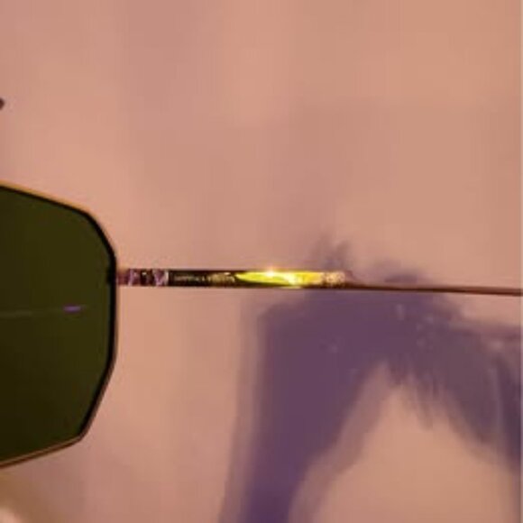 Bottega Veneta Green Gold Aviator Sunglasses - Picture 7 of 9